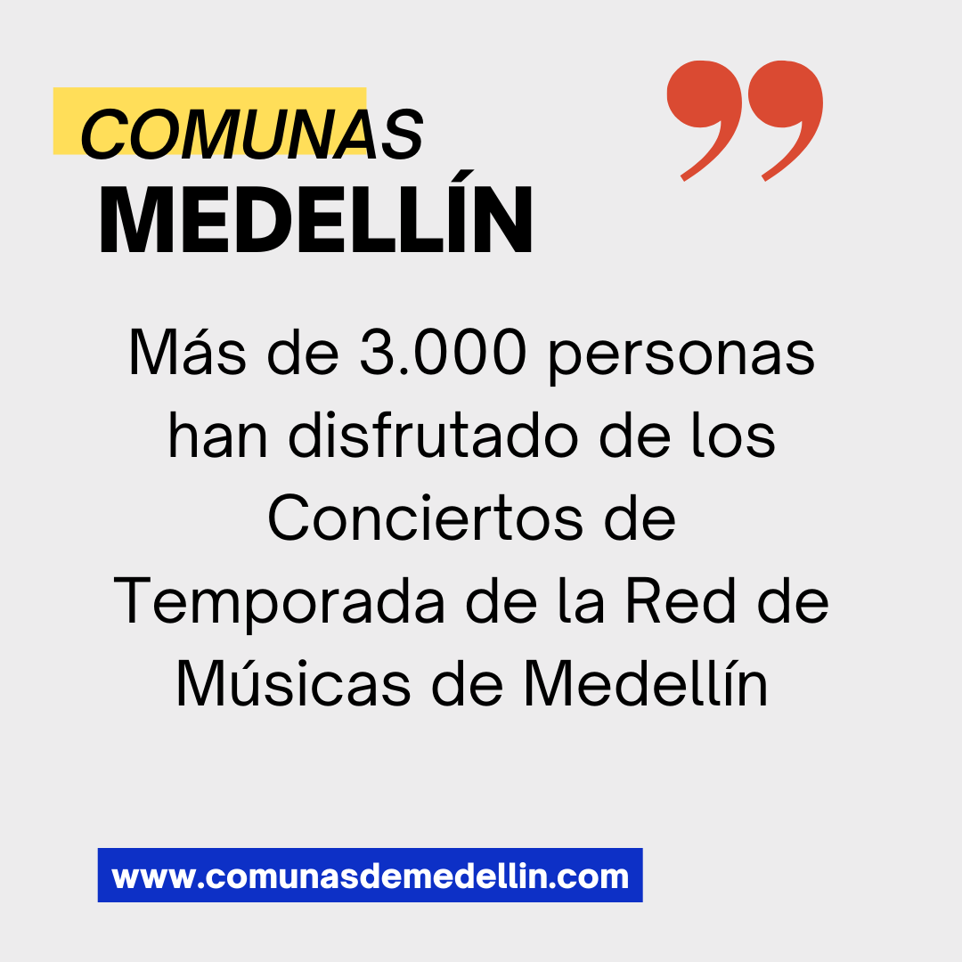 Más de 3.000 personas han disfrutado de los Conciertos de Temporada de la Red de Músicas de Medellín