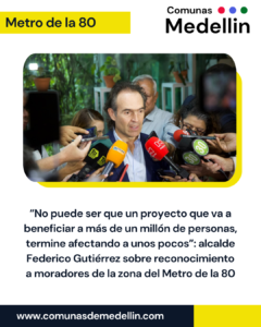 Reconocimiento a moradores de la zona del Metro de la 80