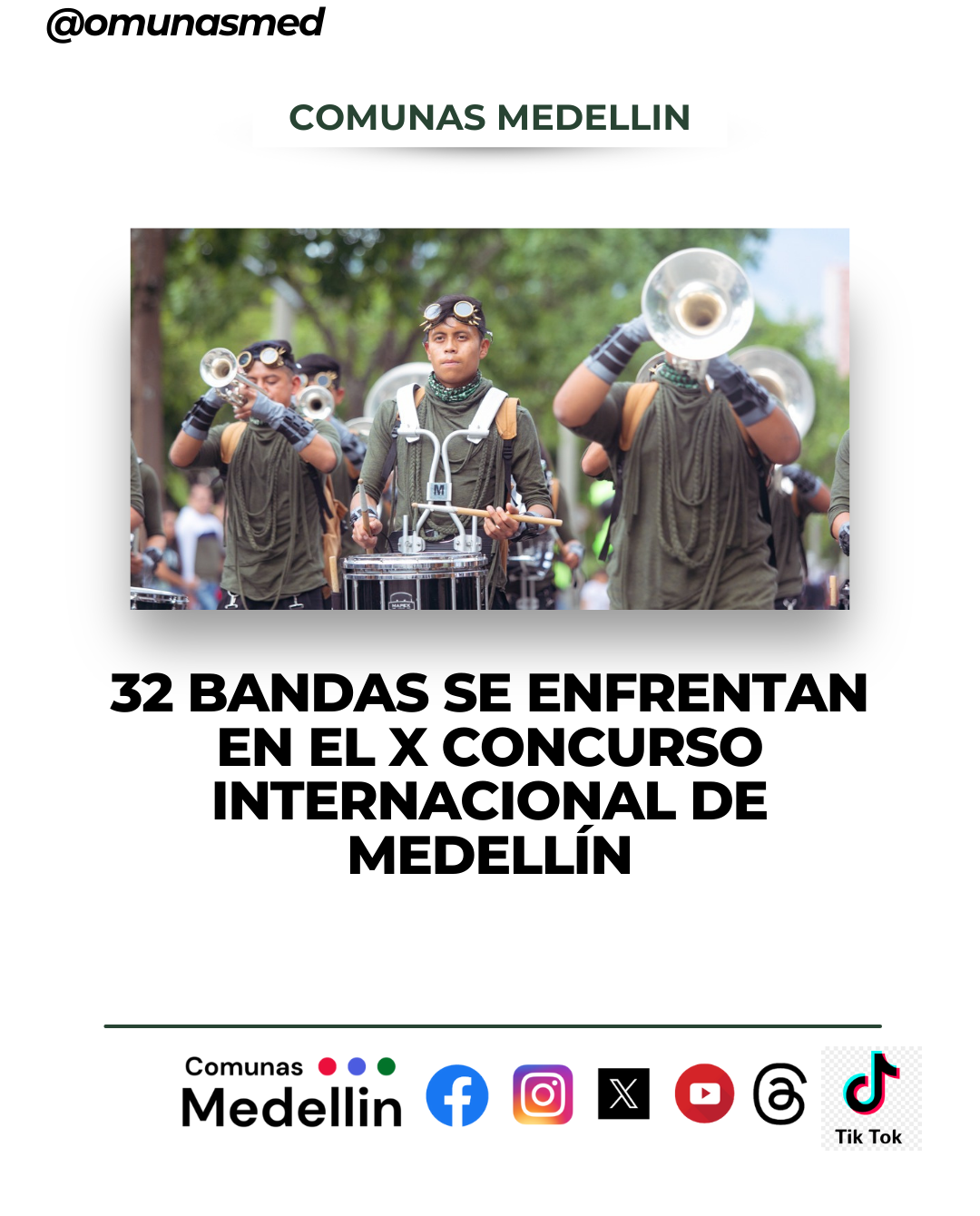 32 bandas se enfrentan en el X Concurso Internacional de Medellín