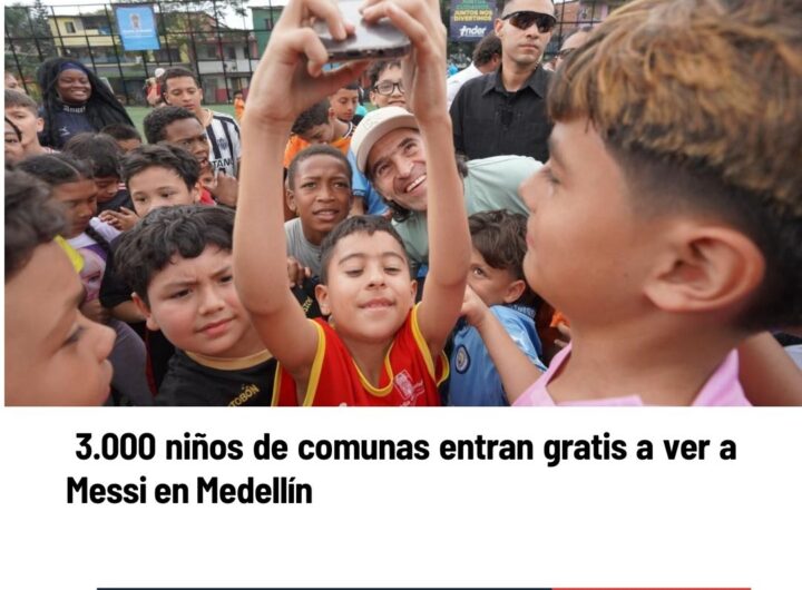 3.000 niños de comunas entran gratis a ver a Messi en Medellín