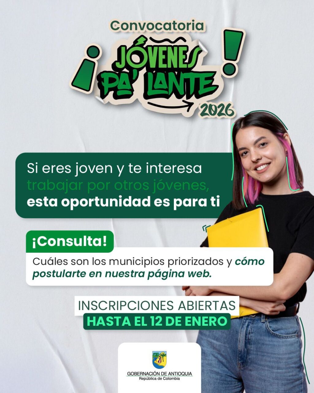 Convocatoria Jóvenes Pa' Lante 2026 Abierta Ahora
