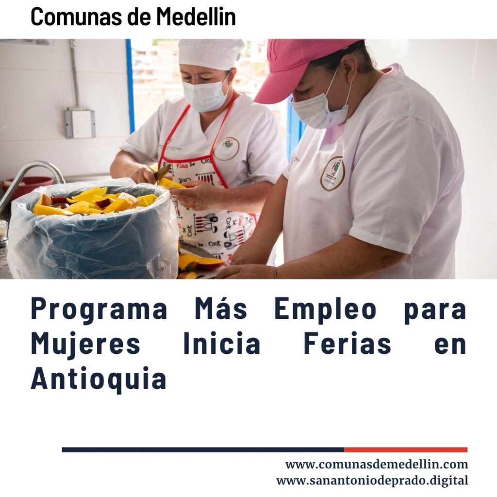 Programa Más Empleo para Mujeres en Antioquia 2026