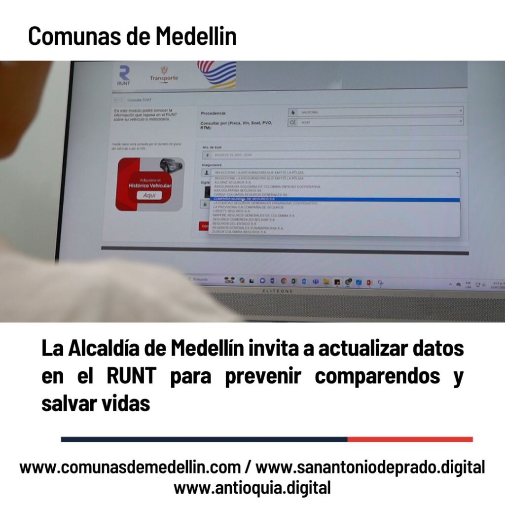 Alcaldía de Medellín Invita a Actualizar Datos en el RUNT