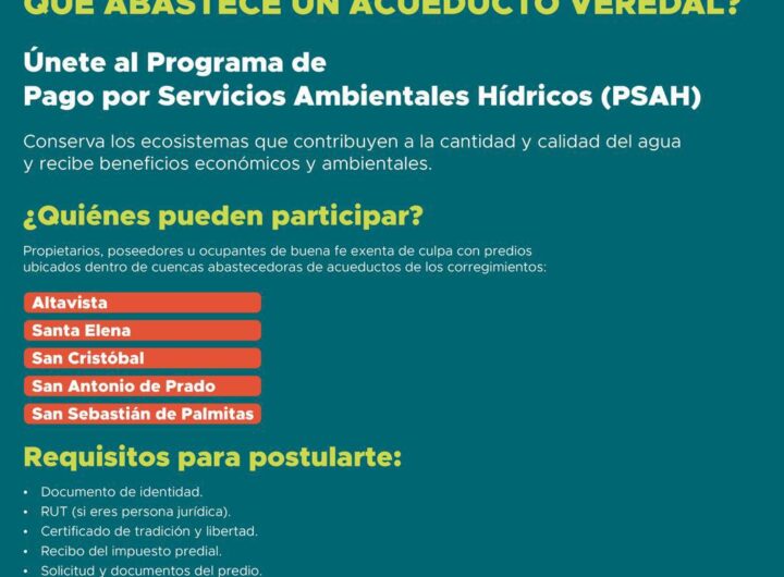 convocatoria para el Pago por Servicios Ambientales Hídrico