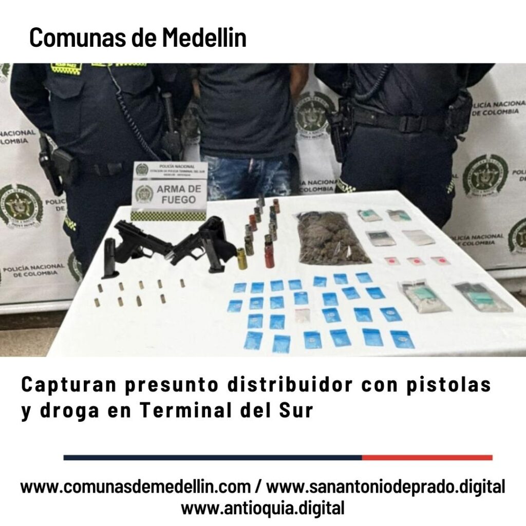 Capturado distribuidor Terminal del Sur Medellín