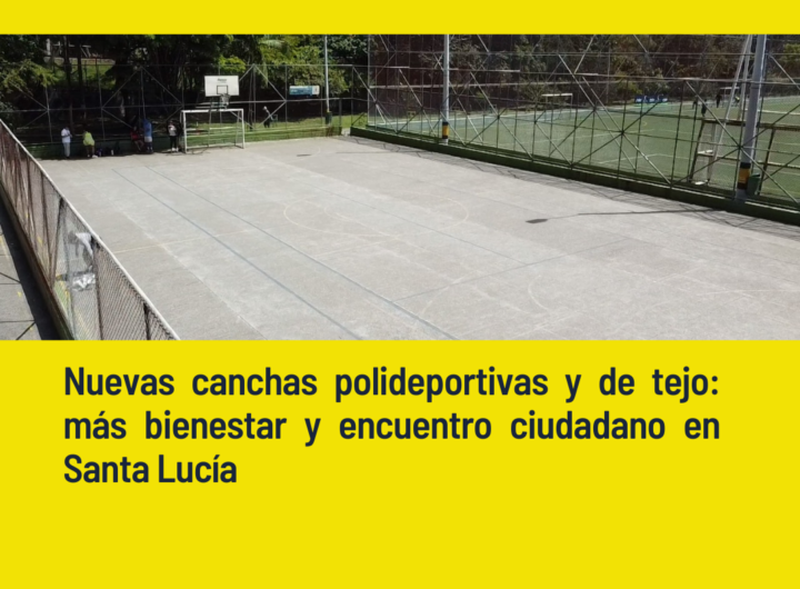 Medellín renueva canchas deportivas en Santa Lucía