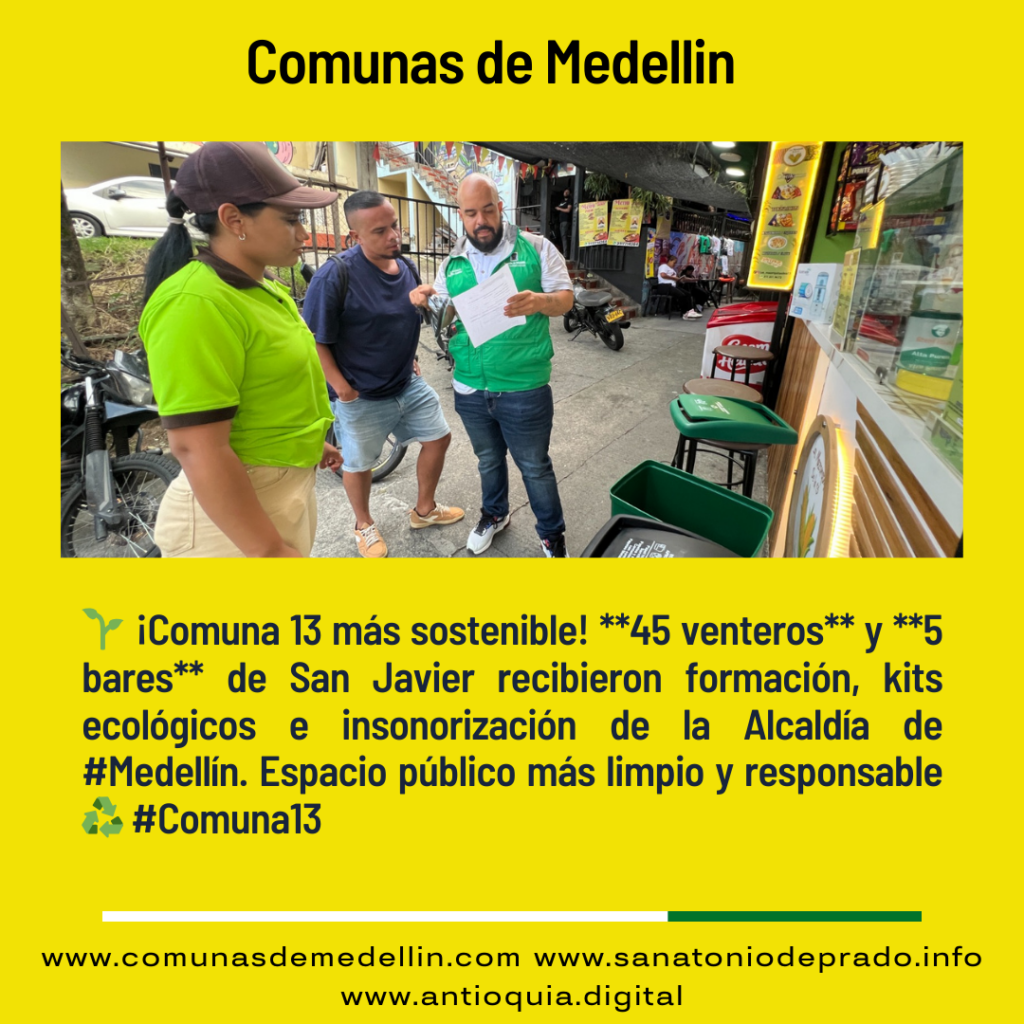 Medellín capacita venteros de Comuna 13 en sostenibilidad