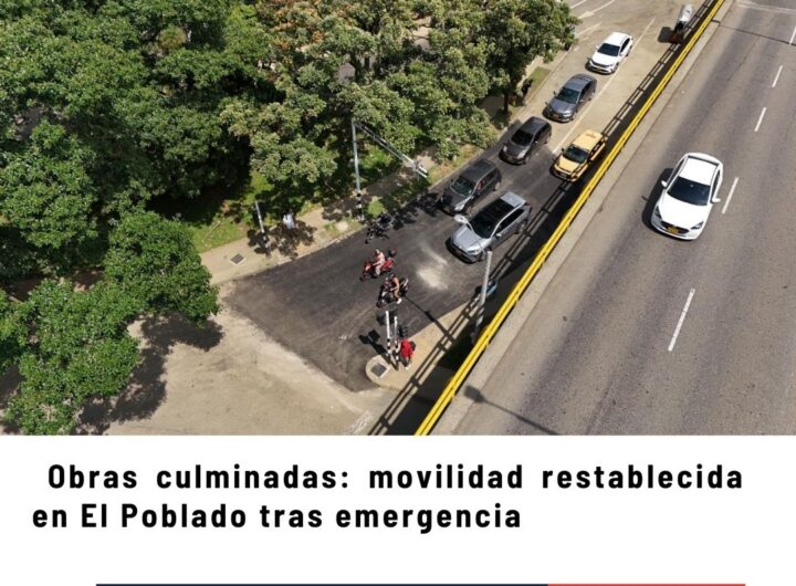 Culminaron obras recuperación emergencia El Poblado