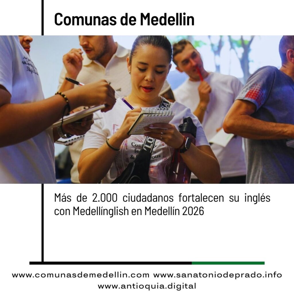 Más de 2.000 ciudadanos avanzan en su formación bilingüe con Medellínglish en Medellín