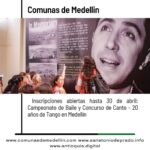 Inscripciones abiertas para Campeonato de Baile y Concurso de Canto de Tango en Medellín