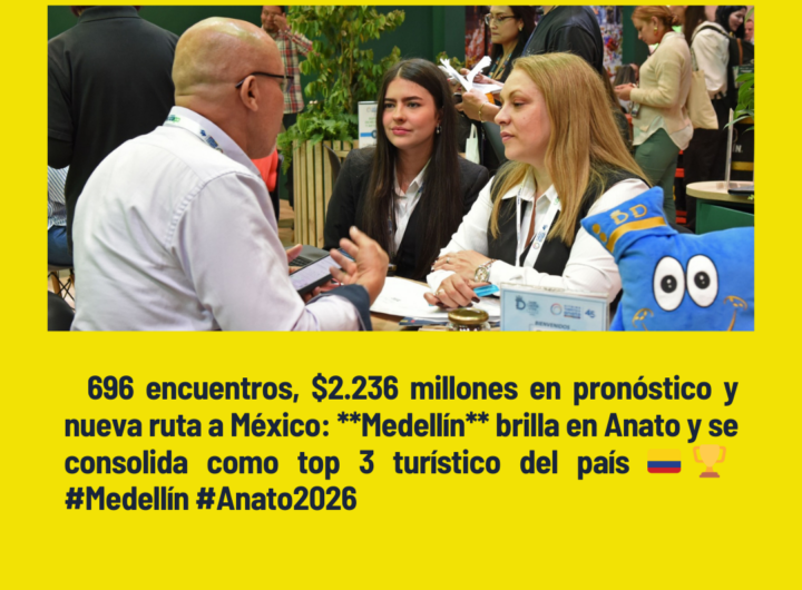 Medellín se consolida como una de las tres ciudades más turísticas de Colombia