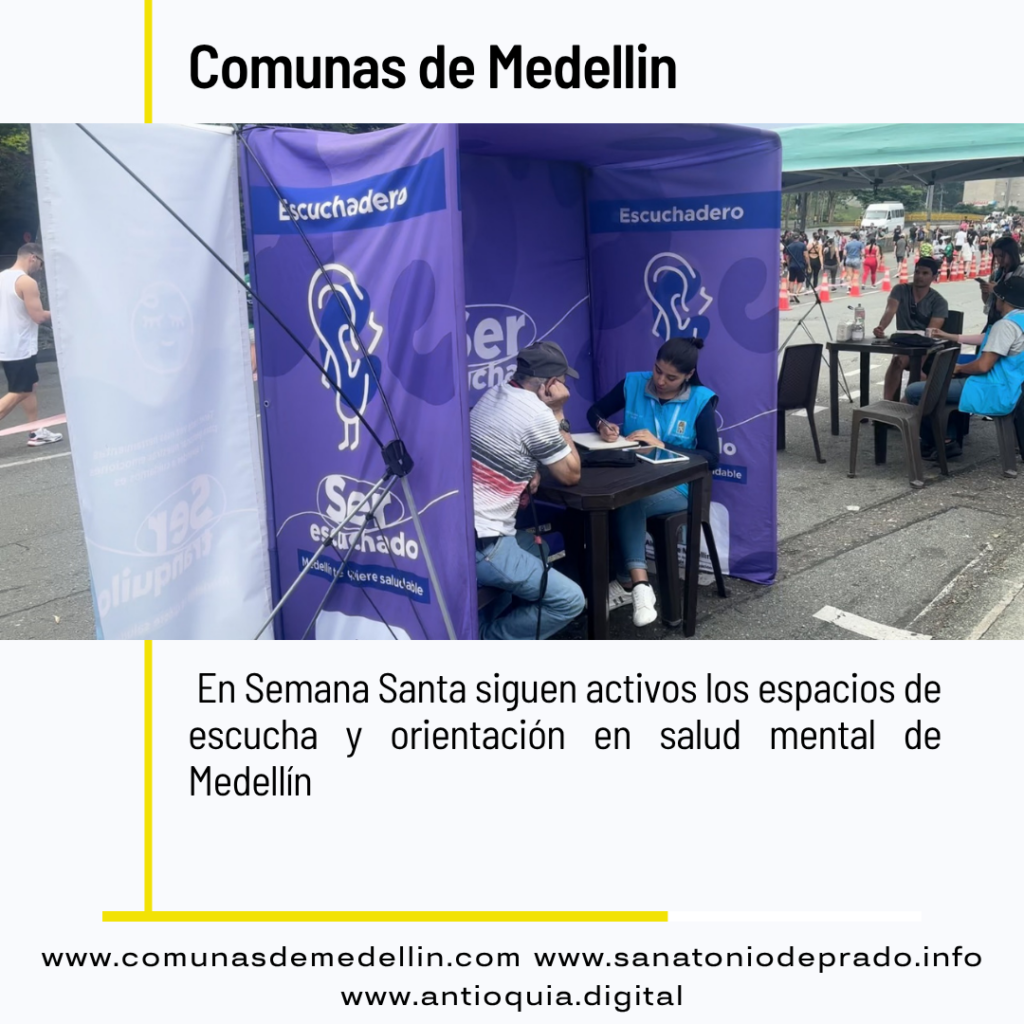Medellín mantiene activos 73 Escuchaderos y Línea Amiga en Semana Santa