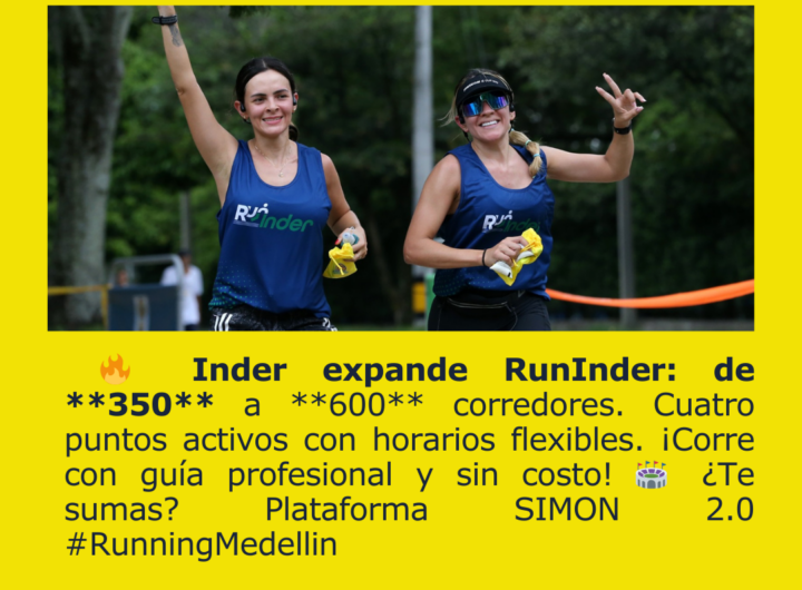 La **Alcaldía de Medellín** expande RunInder con nuevos grupos de running