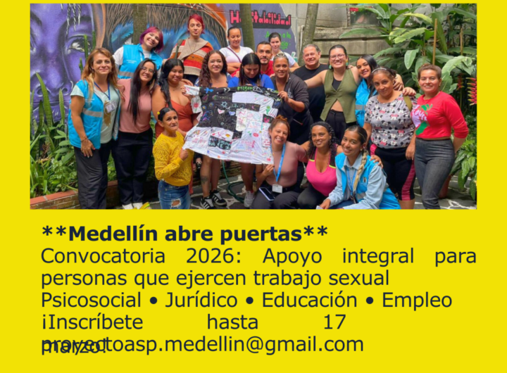 La **Alcaldía de Medellín** abre convocatoria para personas que ejercen actividades sexuales pagas