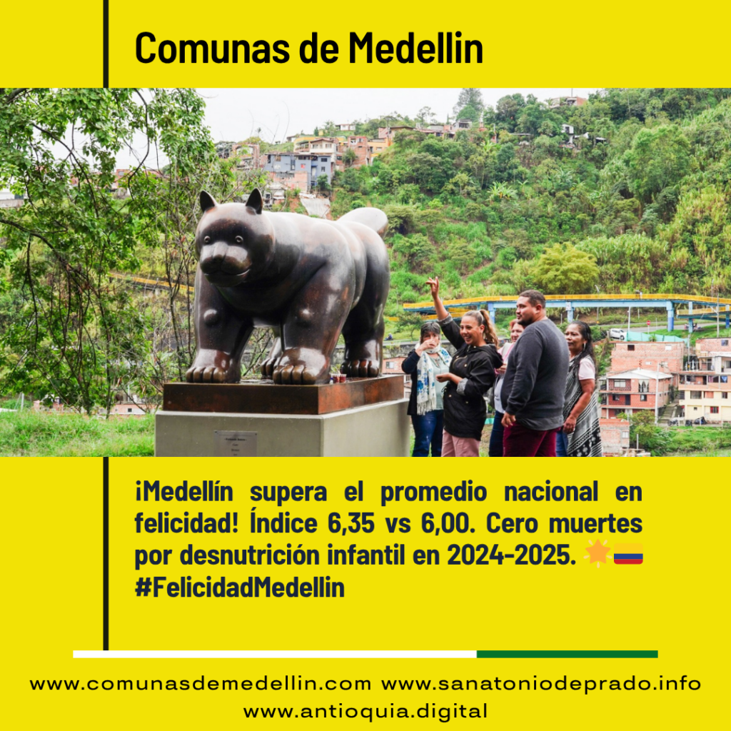 Medellín Supera Promedio Nacional en Felicidad 2026