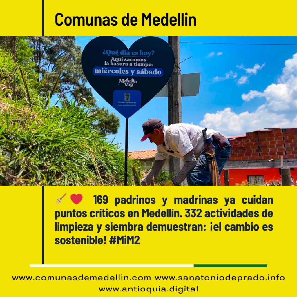 169 Padrinos Recuperan Puntos Críticos de Residuos en Medellín