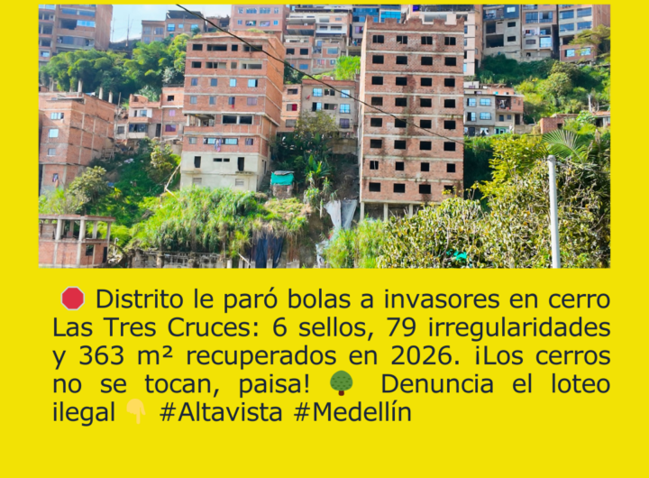 Distrito frena invasión en Tres Cruces