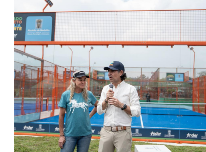 Medellín entrega primeras canchas públicas de pádel