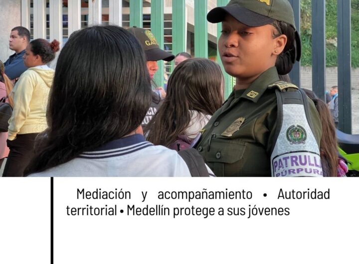 Medellín refuerza seguridad en 30 colegios contra violencia juvenil