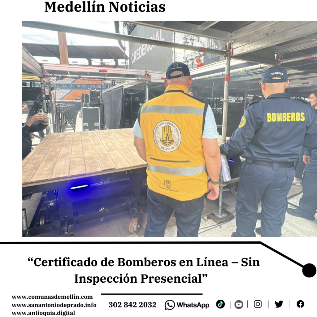 Certificado de bomberos se tramita en línea en Medellín