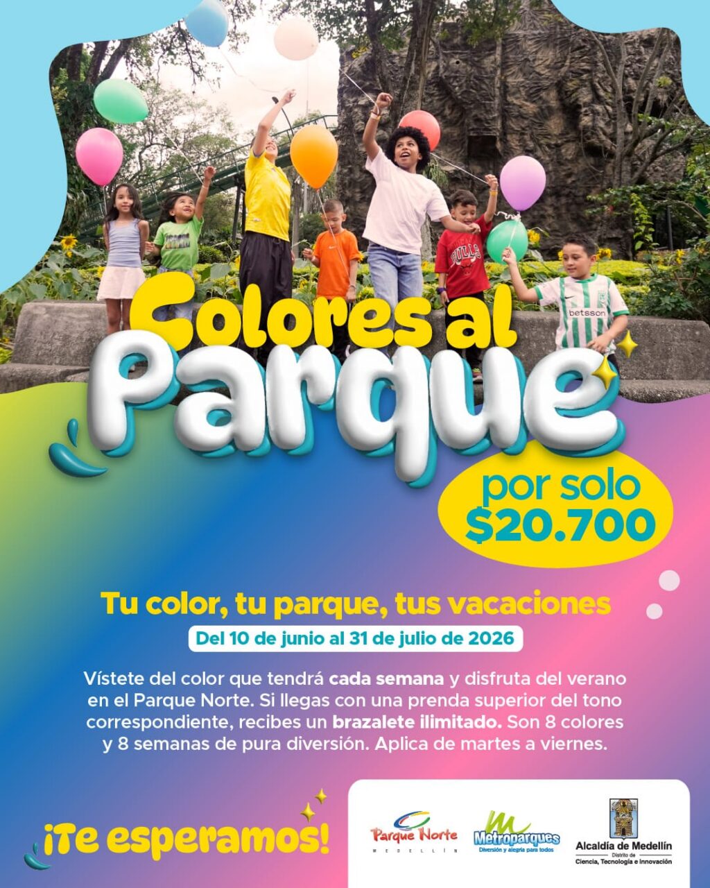 Colores al Parque regresa a Parque Norte con 60 % de descuento