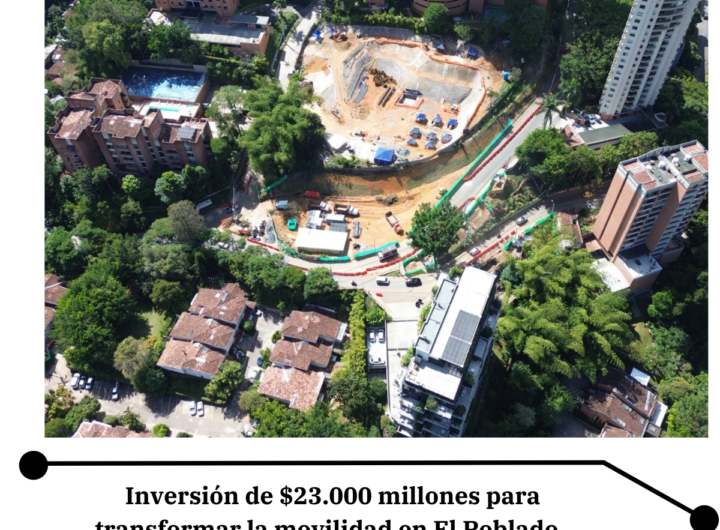 Obras en vía Linares El Poblado