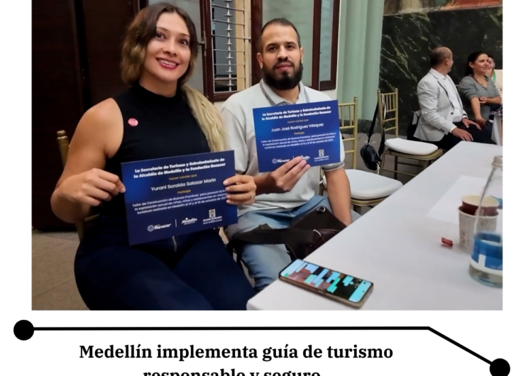 Guía turística protege menores