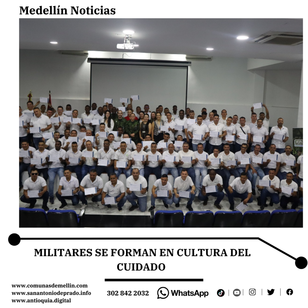 Más de 170 soldados de Medellín culminan formación en masculinidades corresponsables y prevención de violencias