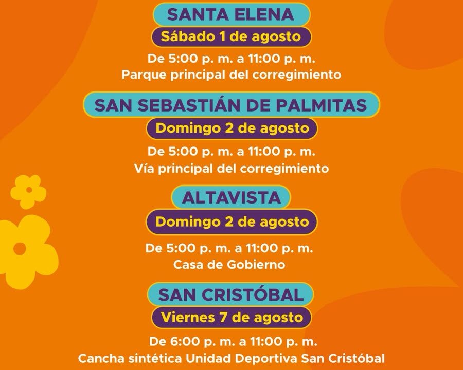 Feria de las Flores: Tablados musicales en los corregimientos 🌸🎶