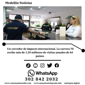 Medellín realiza masiva inspección turística en la carrera 70