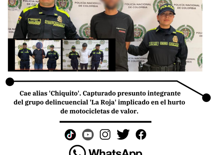 Tres capturados en Medellín tras seguidilla de hurtos