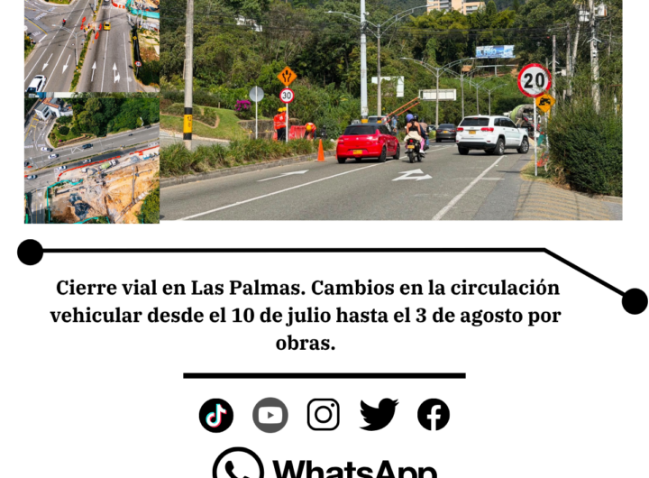 Cambios viales en avenida Las Palmas por obras en Chuscalito