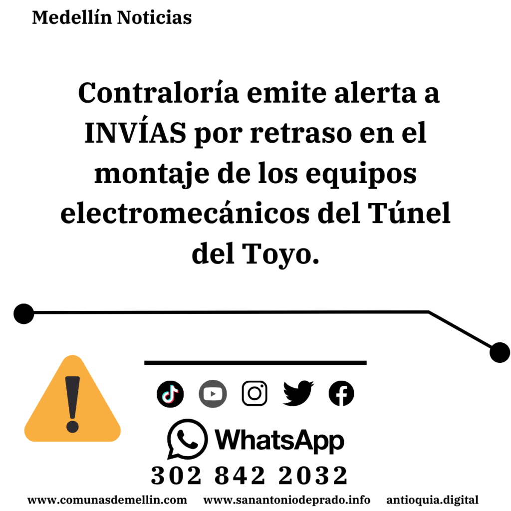 Contraloría alerta por retrasos en el Túnel del Toyo