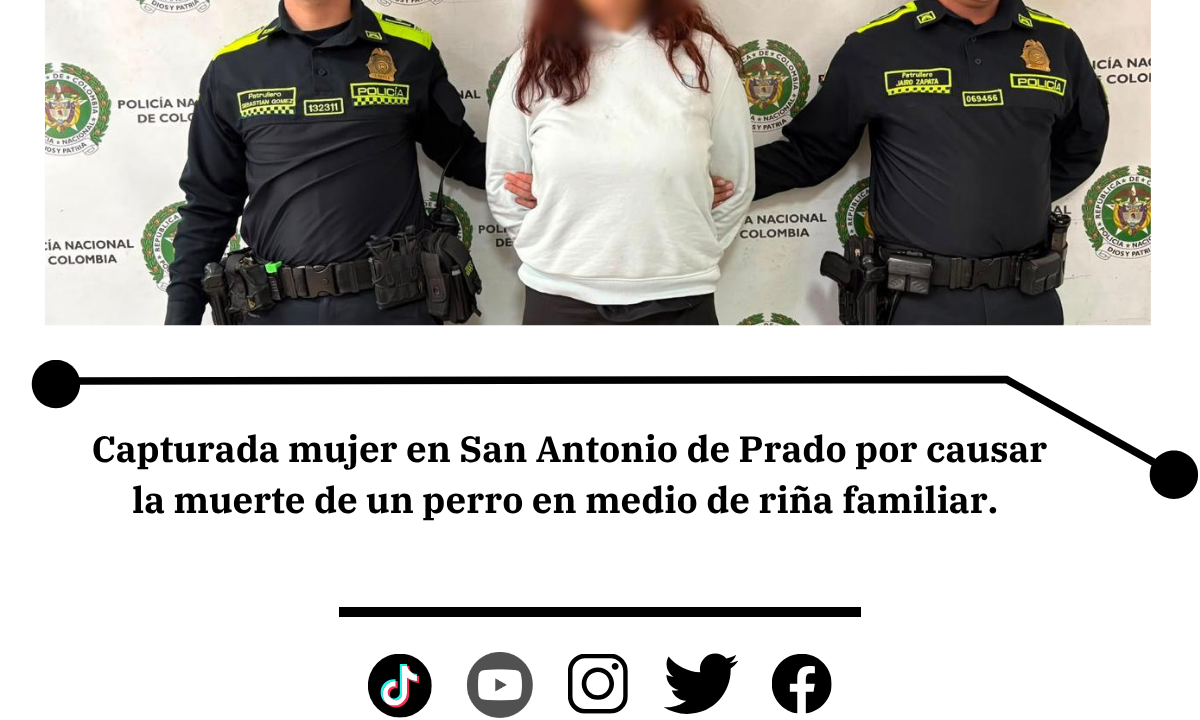 Capturada mujer en San Antonio de Prado por maltrato animal