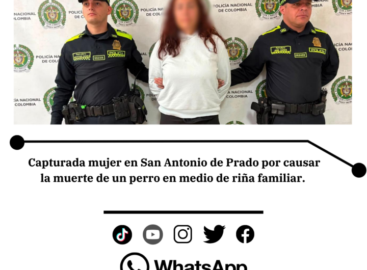 Capturada mujer en San Antonio de Prado por maltrato animal