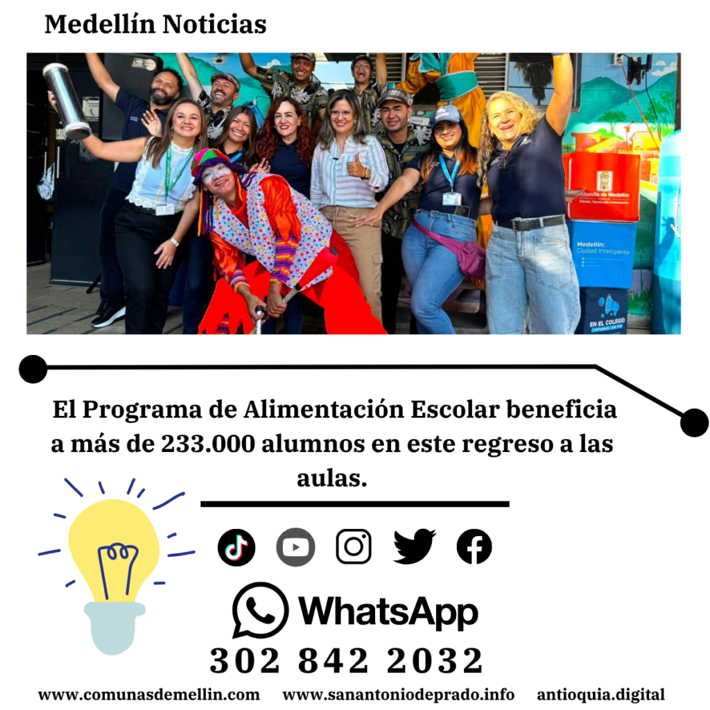 Más de 270.000 estudiantes regresan a clases en Medellín