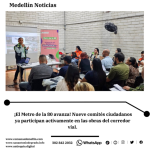 110 ciudadanos ya lideran obras del Metro de la 80
