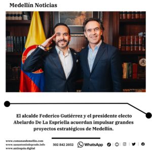 Medellín articula proyectos clave con Presidente electo