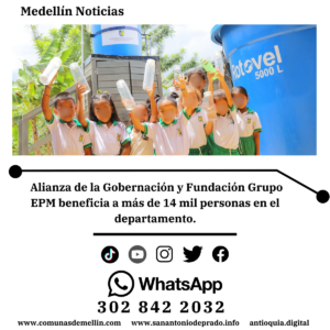 Agua potable llega a escuelas rurales de Antioquia