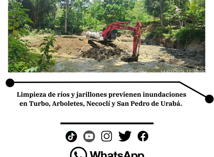 Dagran adelanta obras de riesgo en Urabá