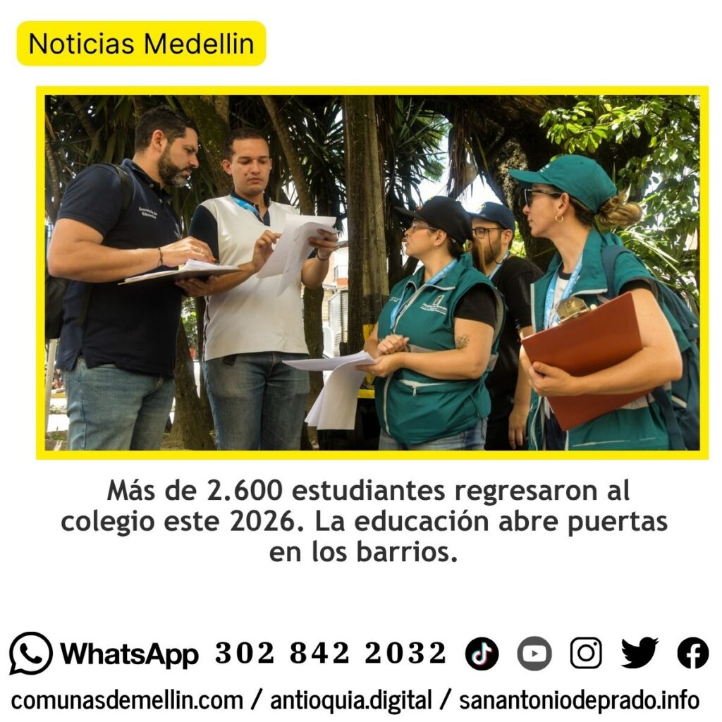 Medellín reduce deserción escolar al 2,45%