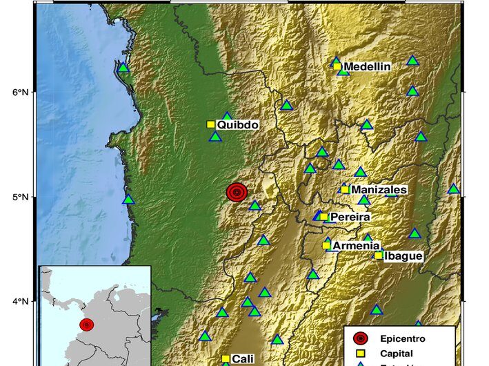 Activación de PMU en Antioquia por sismo