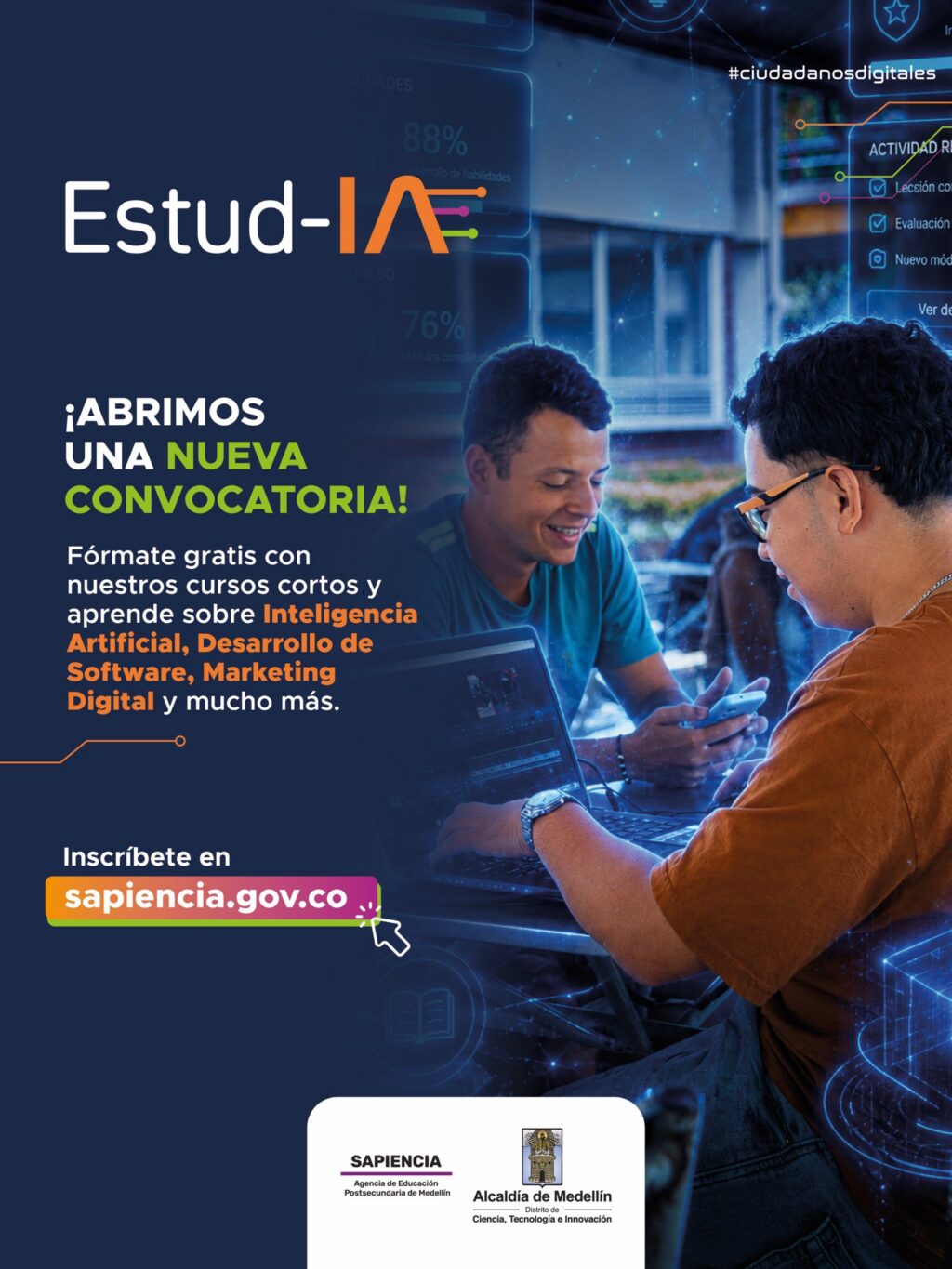 Medellín abre 1.989 cupos para cursos gratuitos en tecnología