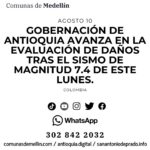 Antioquia evalúa daños tras sismo de magnitud 7.4