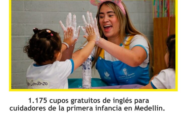Medellín abre 1.175 cupos en inglés para primera infancia