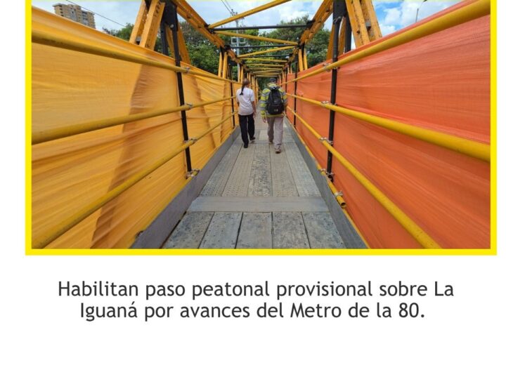 Nuevo puente peatonal sobre La Iguaná por Metro de la 80