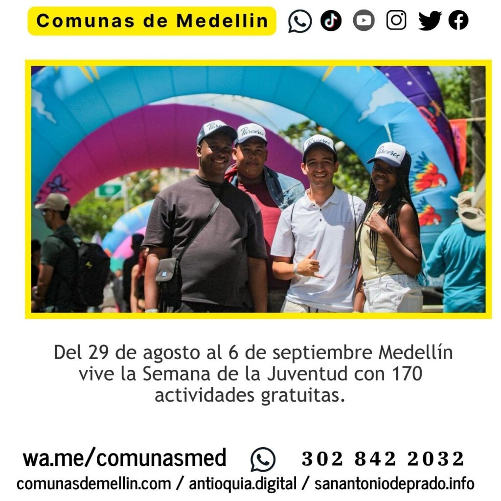 Semana de la Juventud de Medellín: 170 actividades