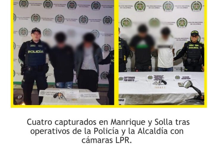 Golpe al hurto en Medellín: cuatro capturados y armas incautadas