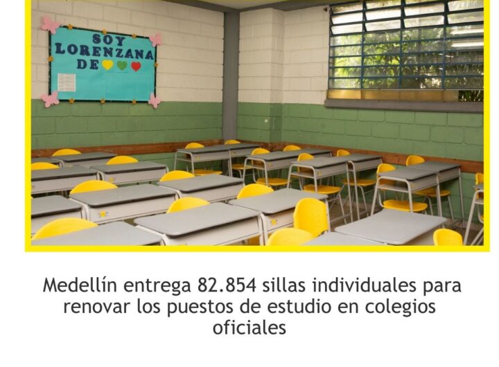 Medellín entrega 82.854 sillas en colegios públicos