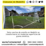 Siete canchas de Medellín pasan de arenilla a sintética